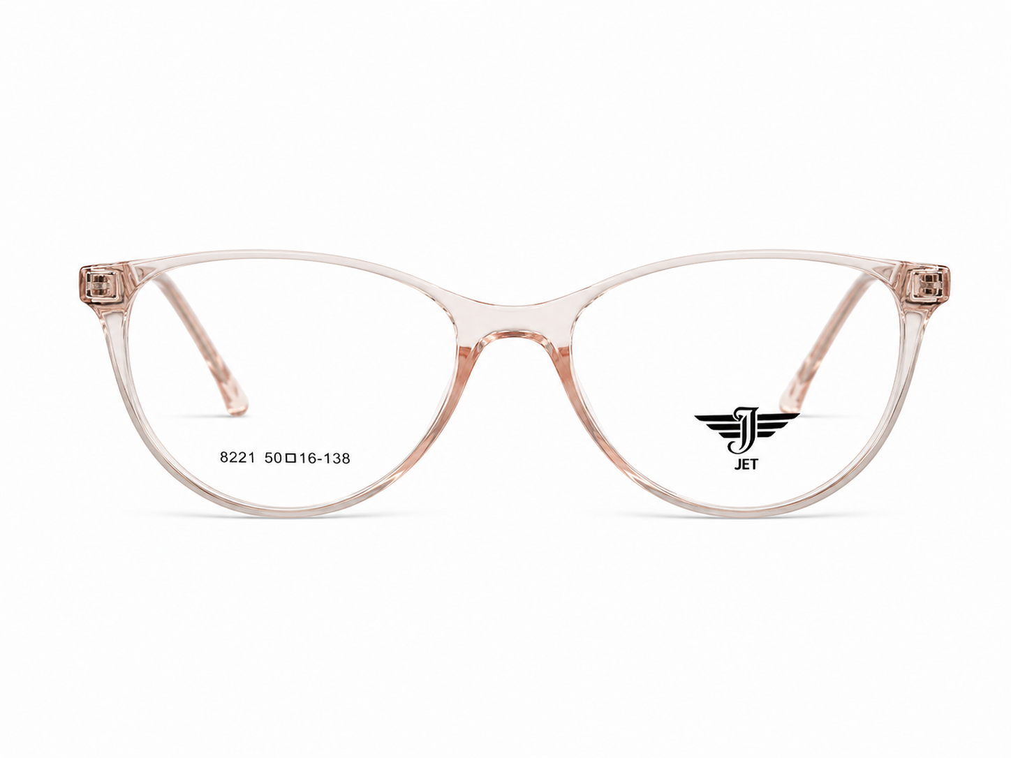 JET Transparent Blush Pink Cat-Eye Acetate Frame