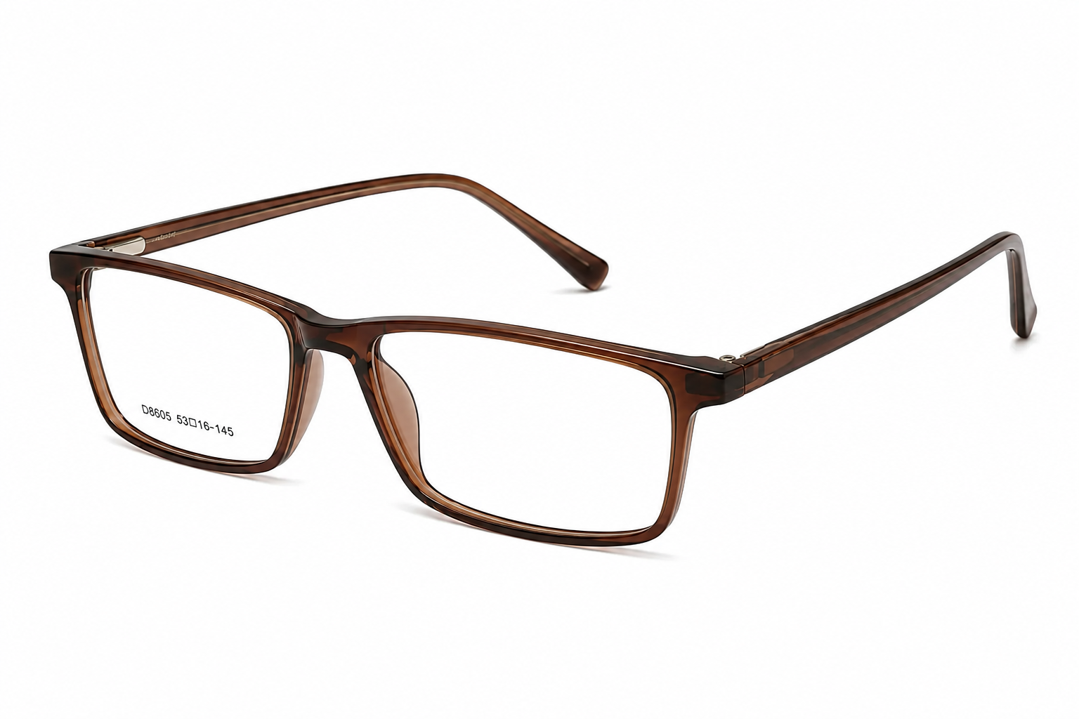 JET Translucent Tortoise Brown Rectangular Frame
