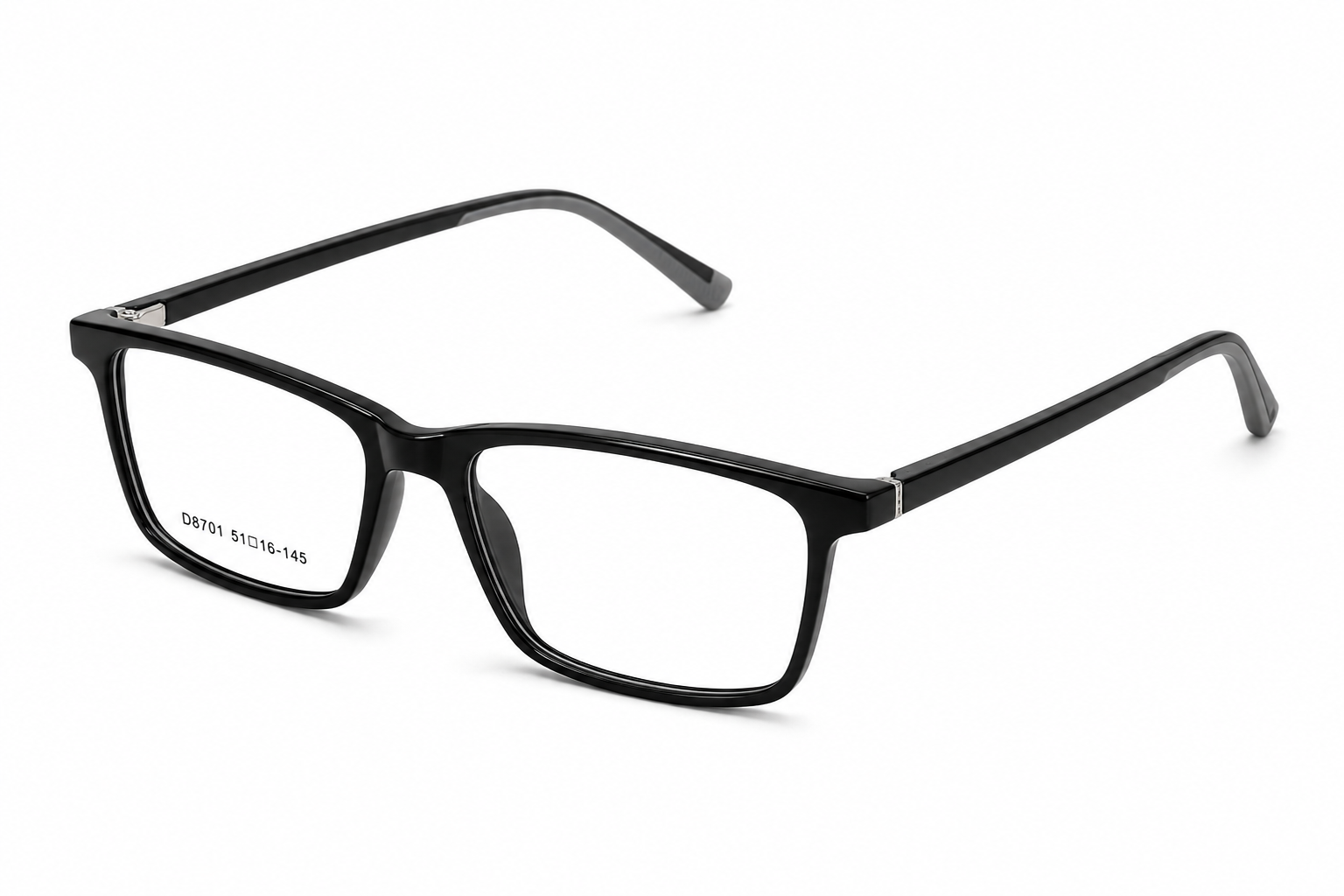 JET Glossy Black & Grey Rectangular Frame