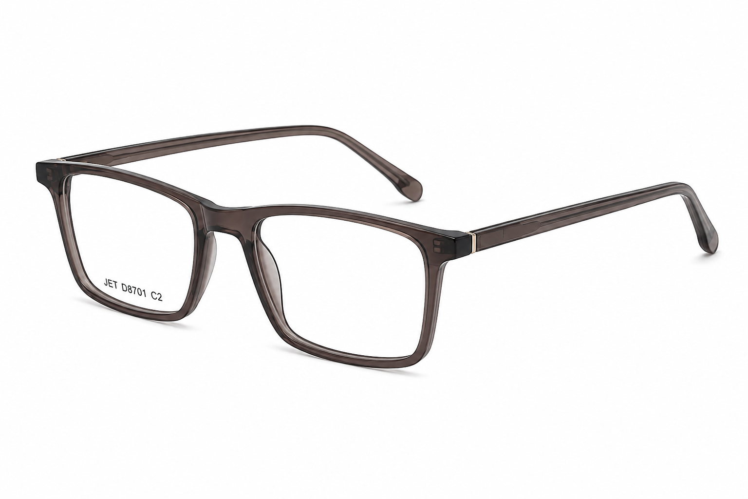 JET Translucent Grey & Gunmetal Rectangular Frame