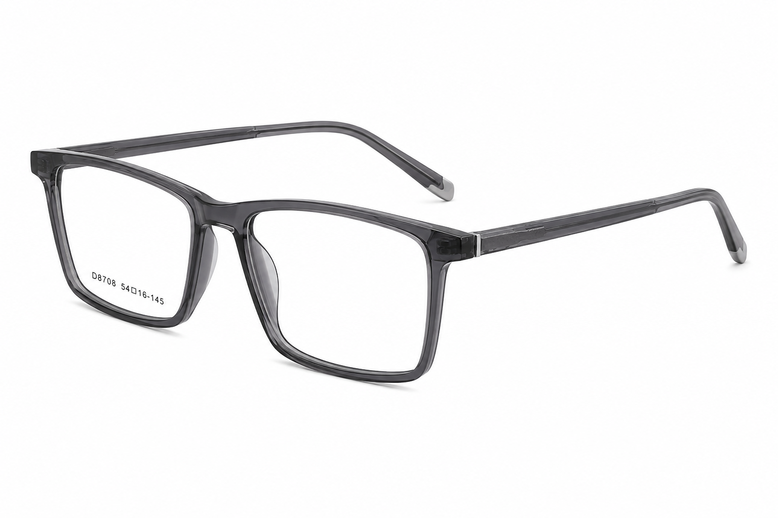 JET Translucent Grey-Brown Rectangular Frame