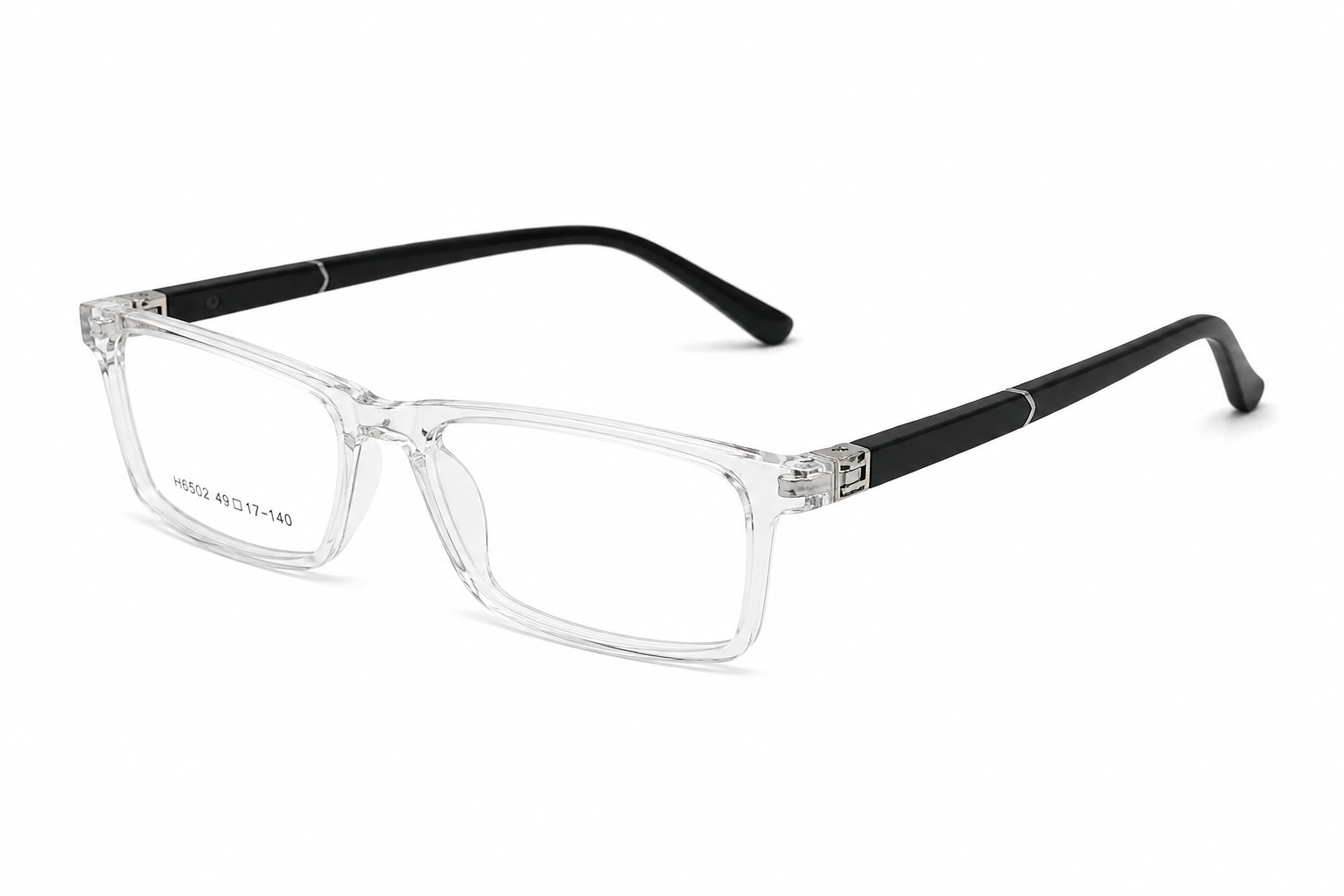 JET Crystal Clear Black Rectangle Frame