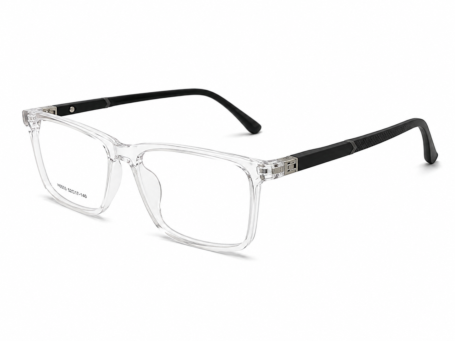 JET Crystal Clear & Matte Black Rectangular Frame