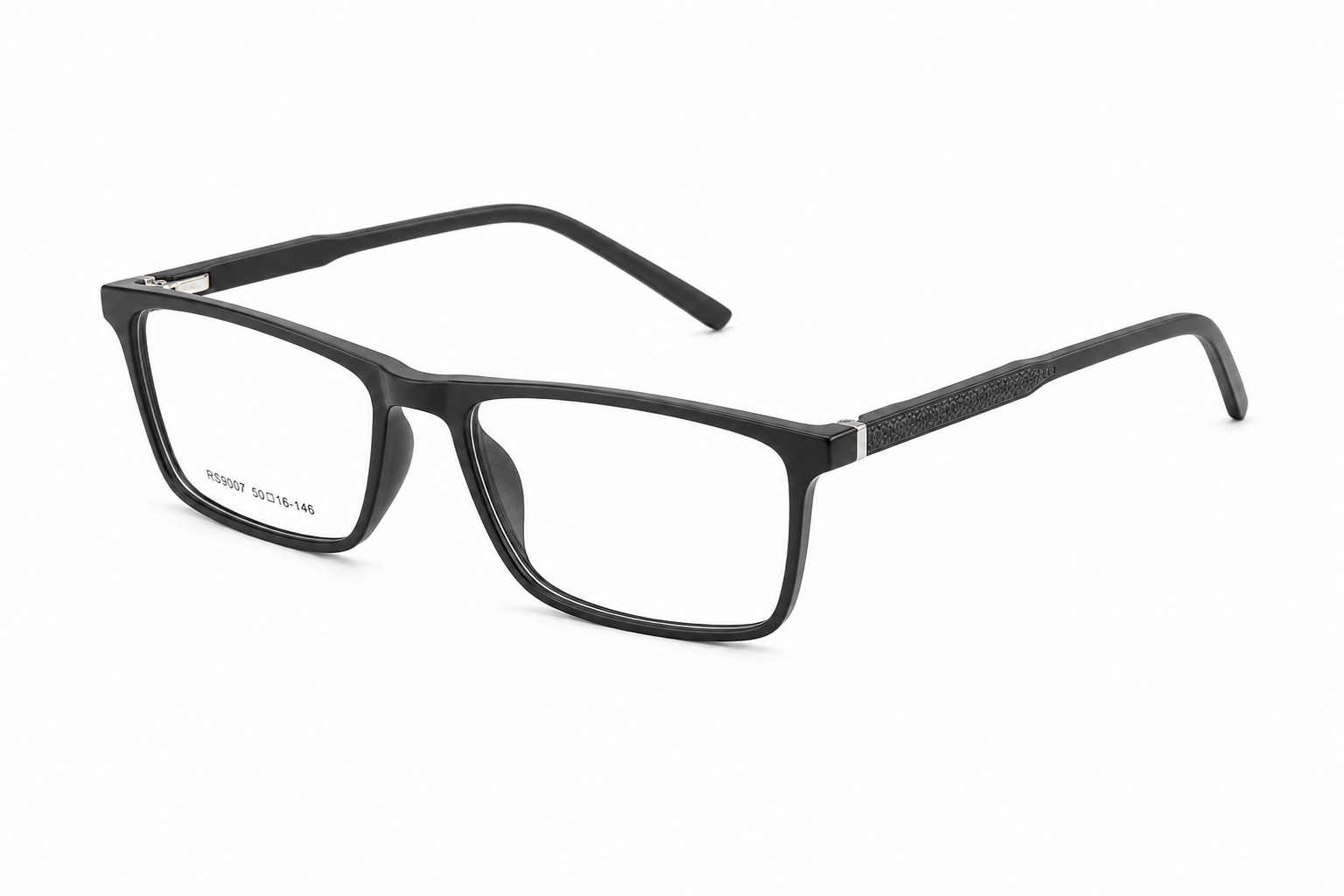 JET Matte Black Rectangular Optical Frame