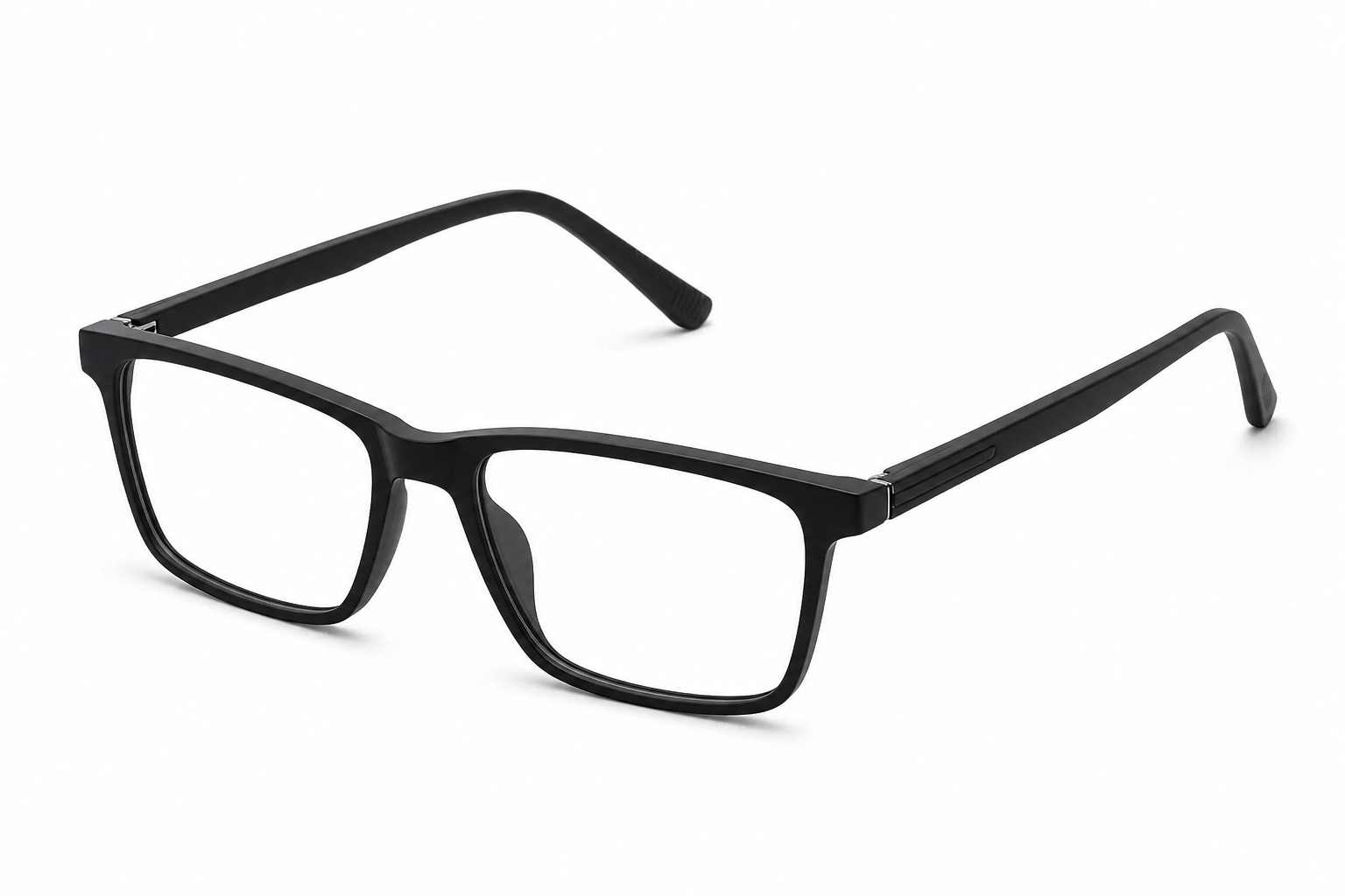 JET Matte Black Rectangular Optical Frame