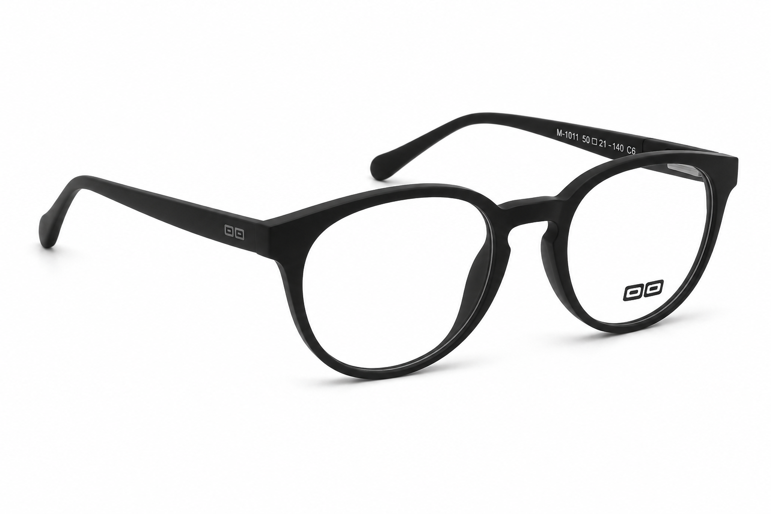 O3 Matte Black Round Acetate Optical Frame - Image 3
