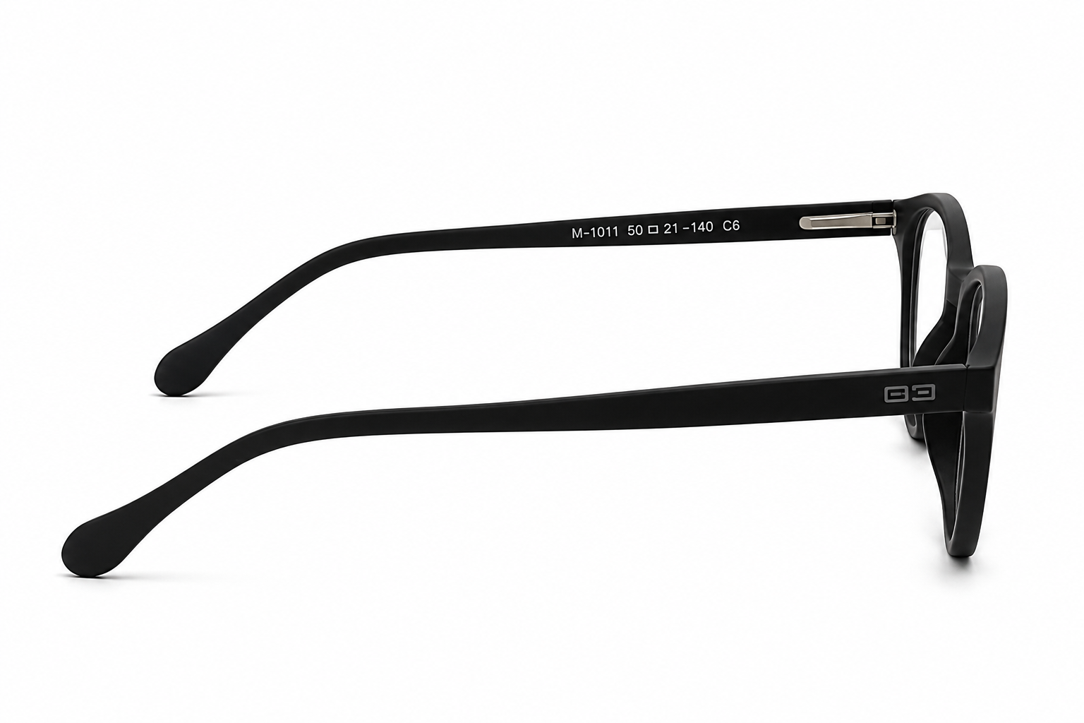 O3 Matte Black Round Acetate Optical Frame - Image 4