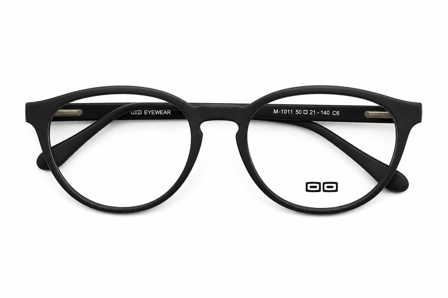 O3 Matte Black Round Acetate Optical Frame - Image 2