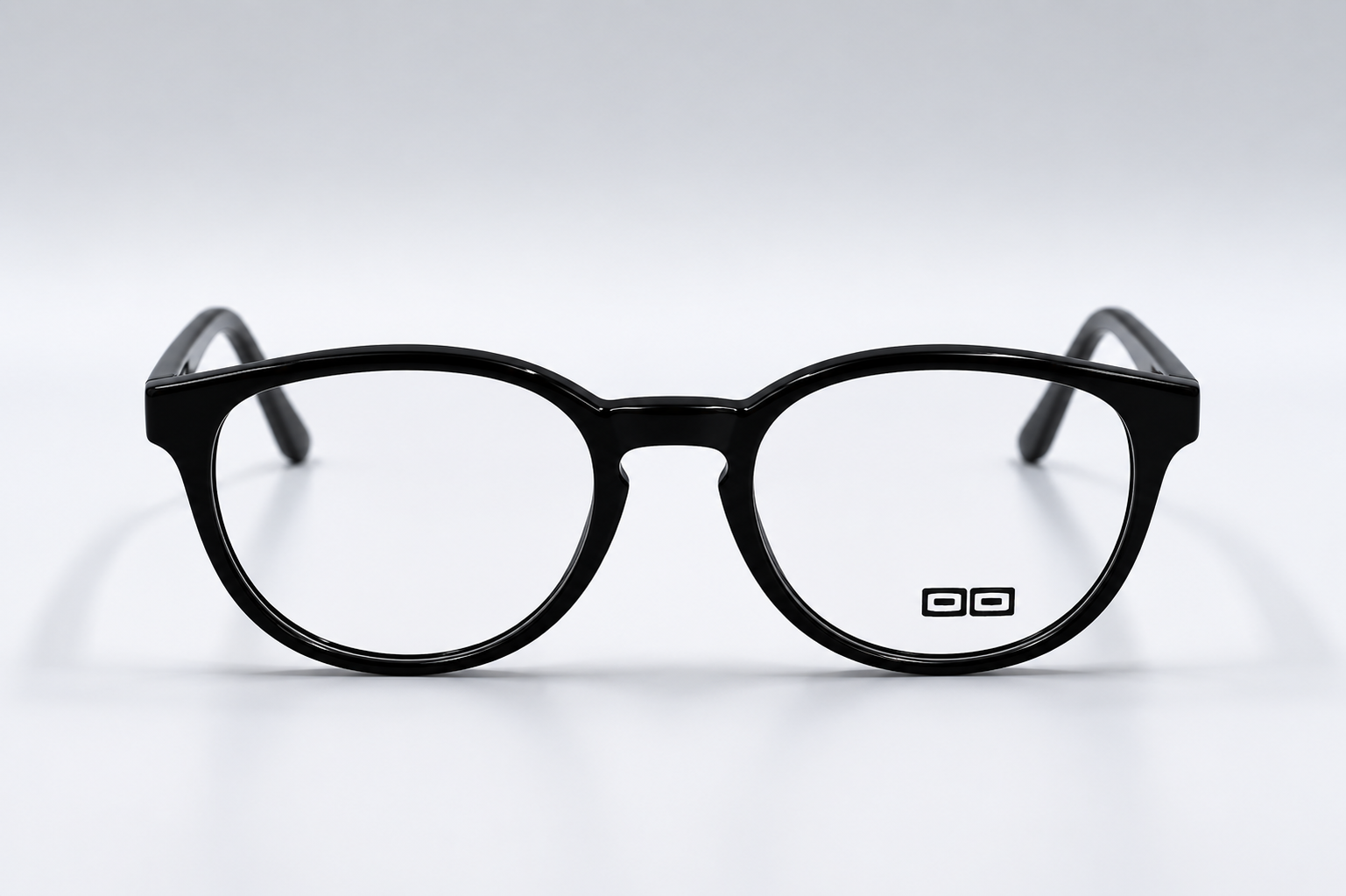 O3 Glossy Black Large Round Frame