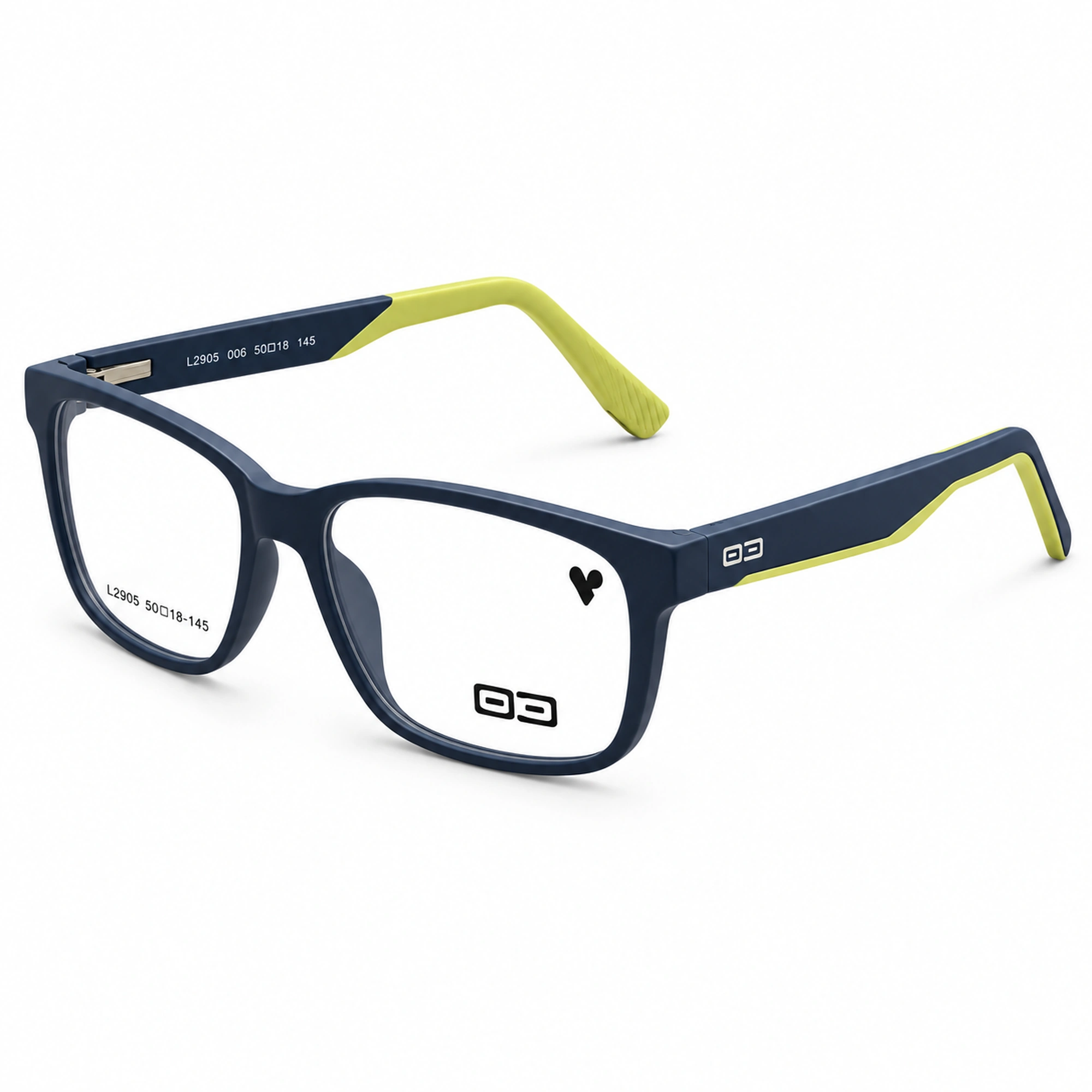 O3 Matte Navy & Lime Yellow Sport Frame