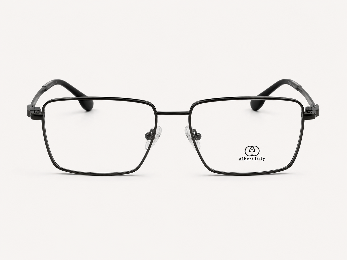 Albert Italy Gunmetal Rectangular Metal Frame
