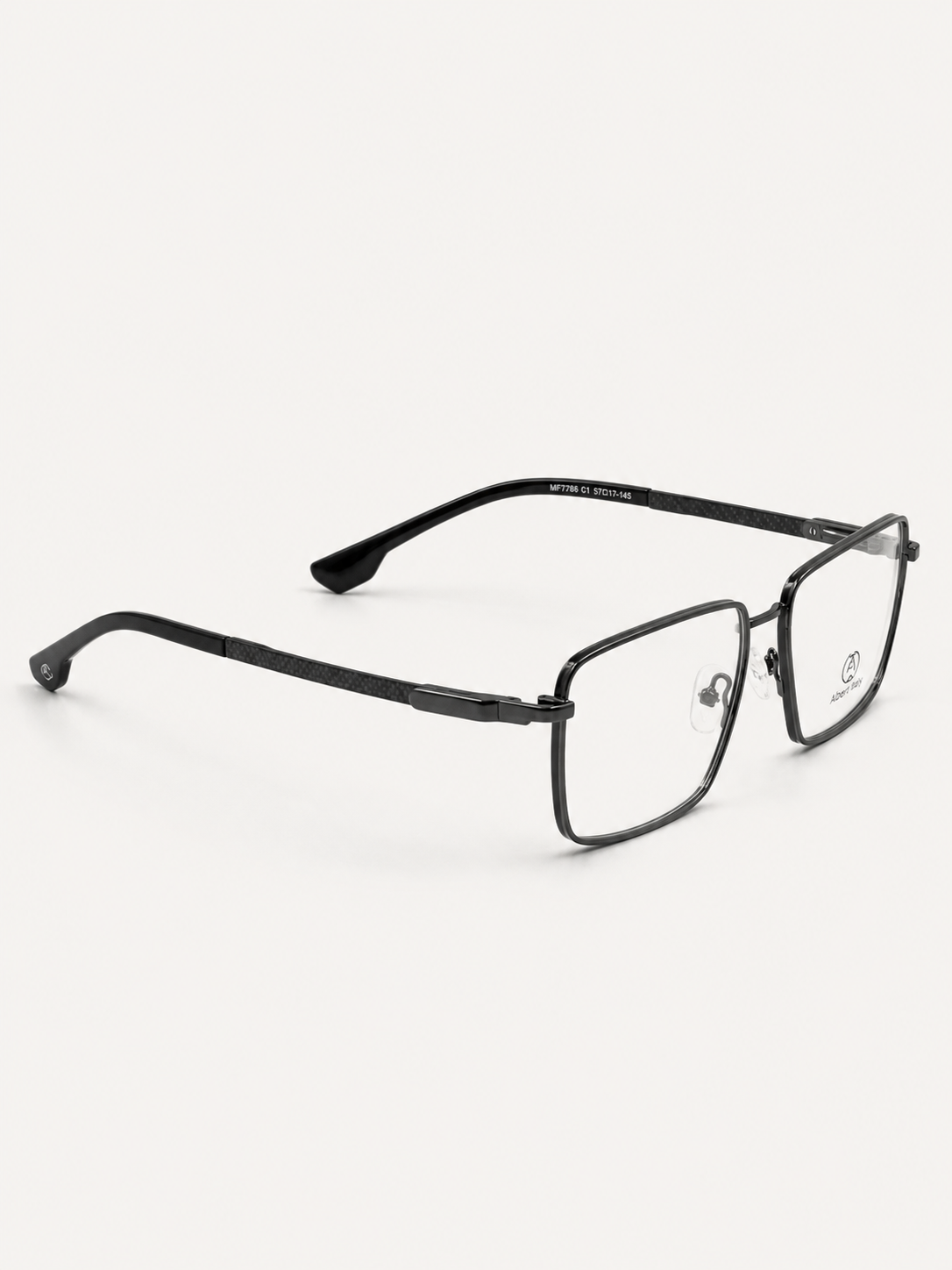 Albert Italy Gunmetal Rectangular Metal Frame - Image 2