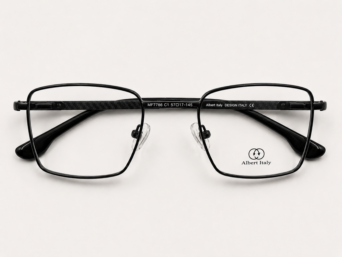 Albert Italy Gunmetal Rectangular Metal Frame - Image 5