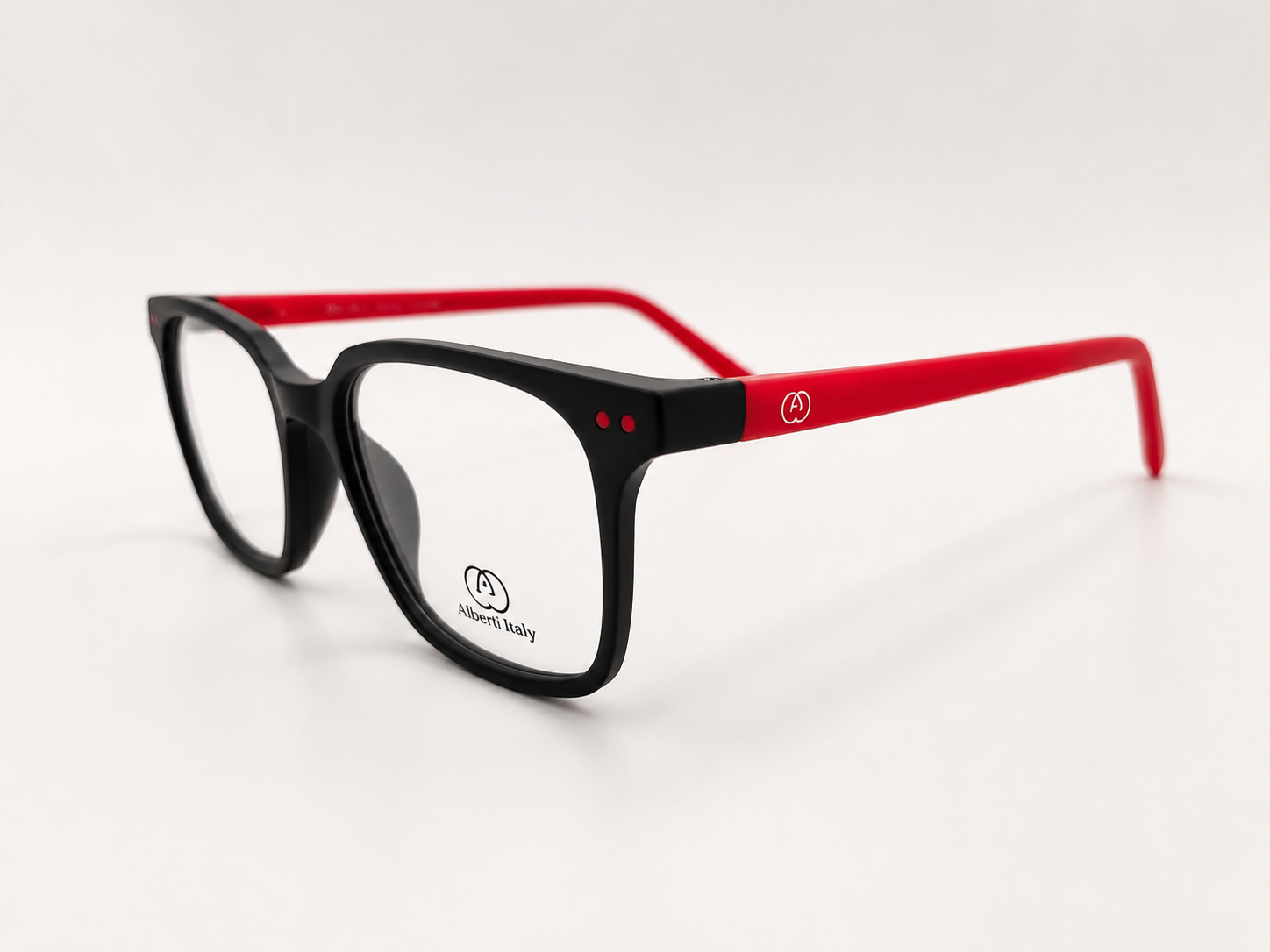 Albert Italy Matte Black & Red Square Frame - Image 4