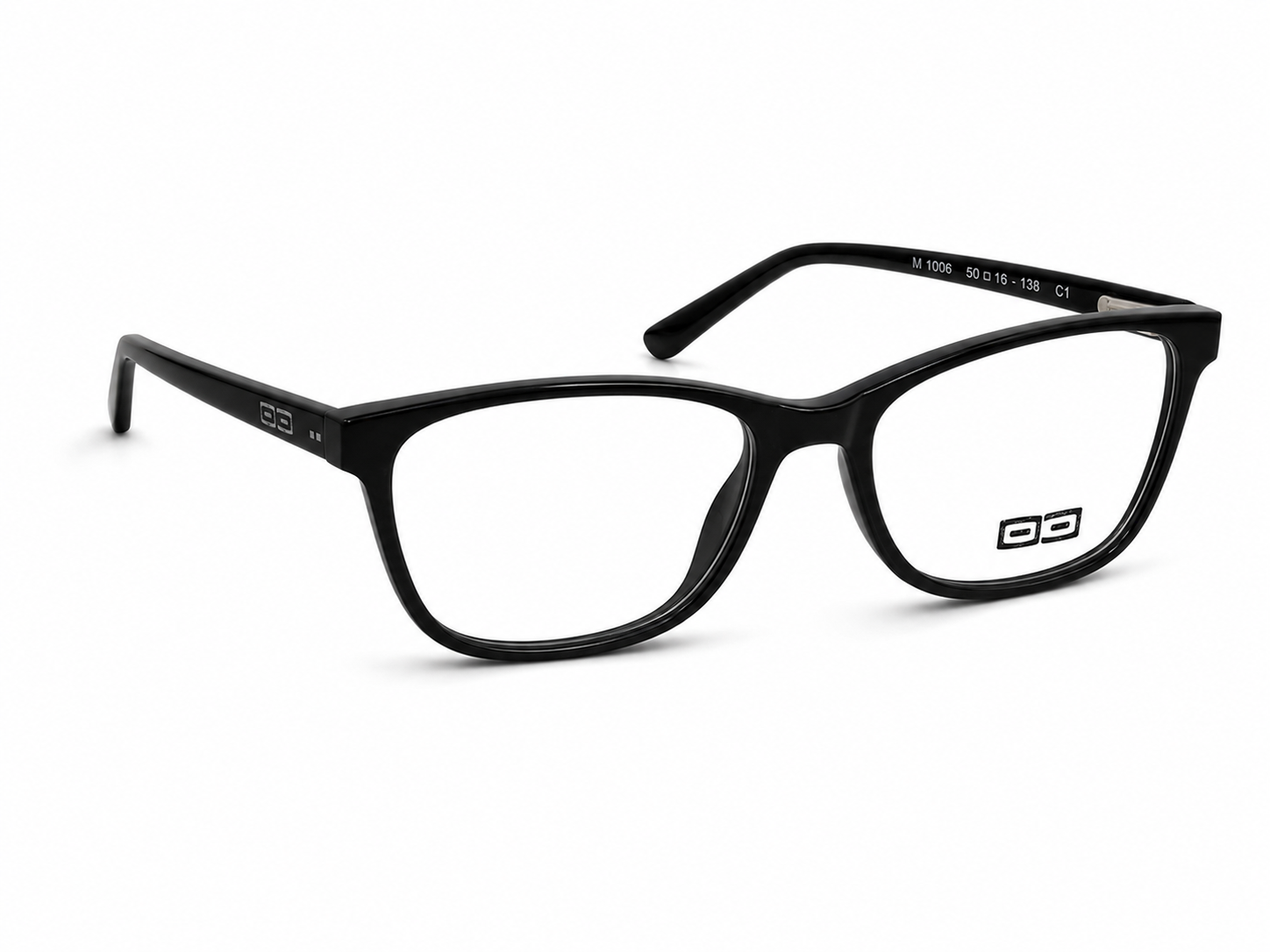 O3 Glossy Black Square Acetate Frame - Image 4