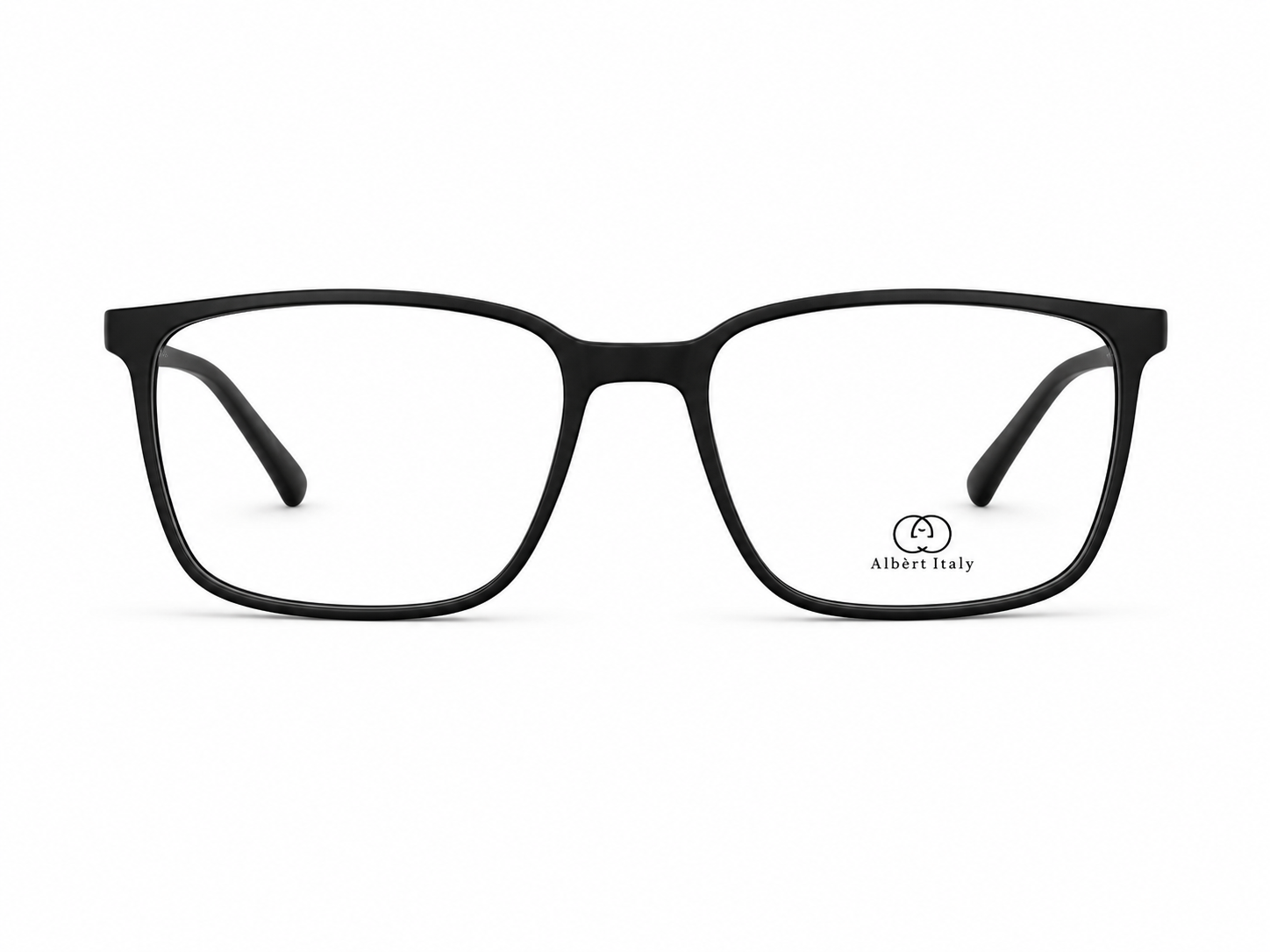 Albert Italy Matte Black & Grey Square Frame