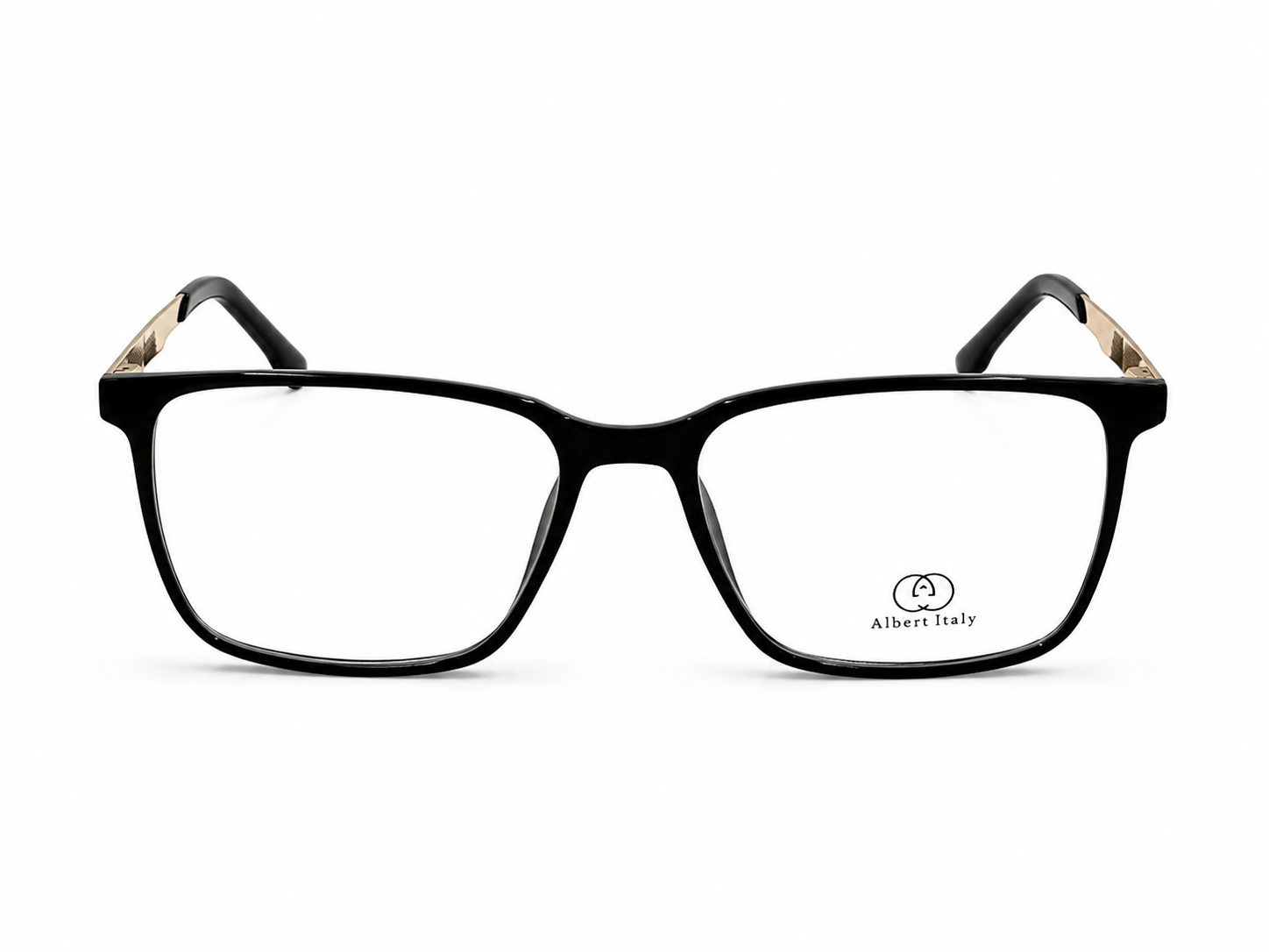 Albert Italy Glossy Black & Gold Square Frame