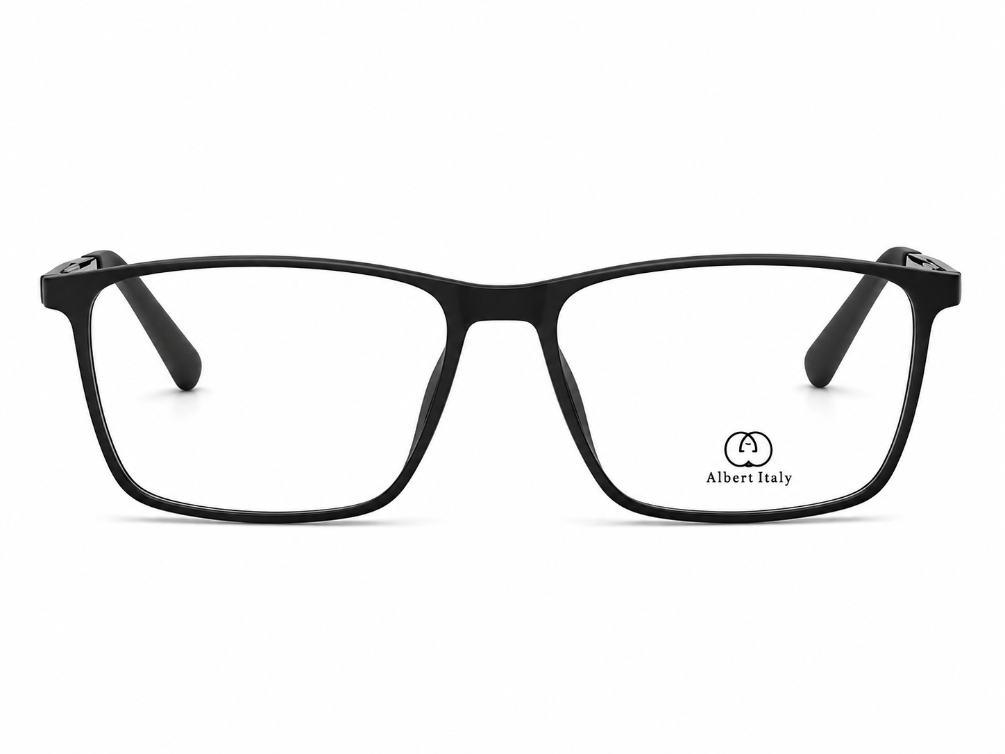 Albert Italy Gunmetal Grey Rectangular Frame