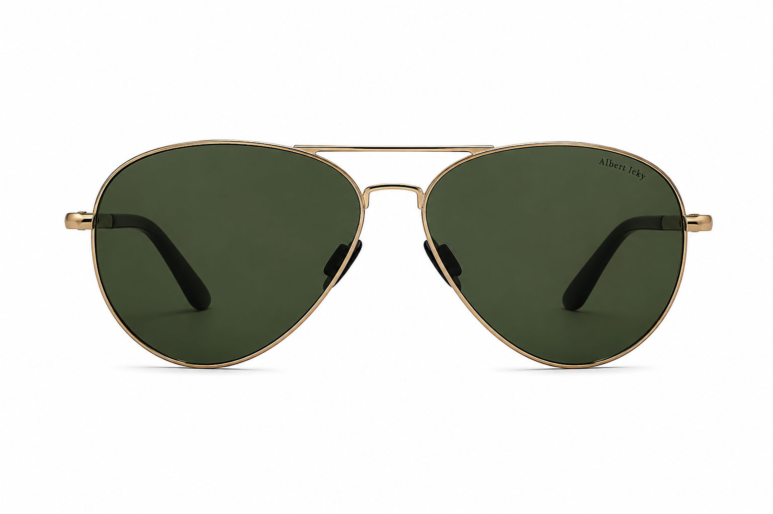Albert Italy Gold & Black Aviator Sunglasses