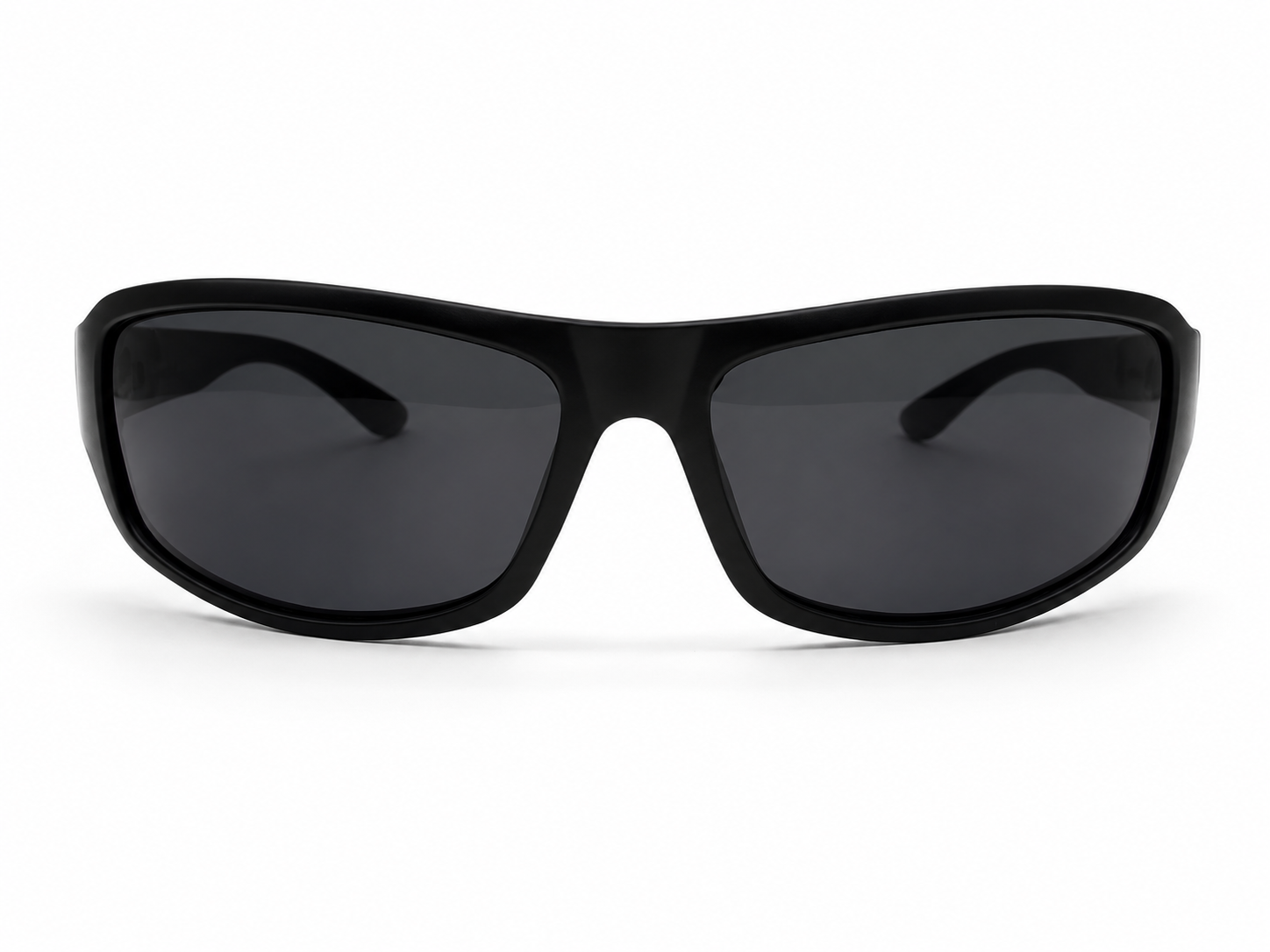 JET Matte Black Sport Wrap Polarized Sunglasses