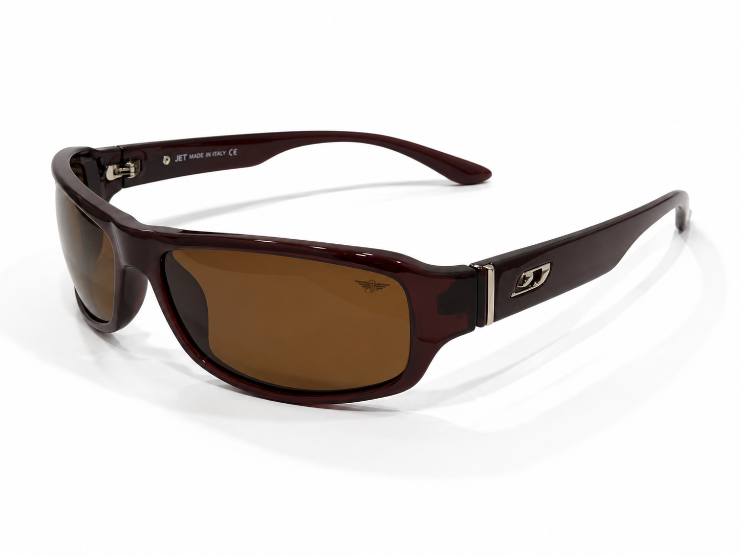 JET Wine Burgundy Sport Wraparound Polarized Sunglasses - Image 3
