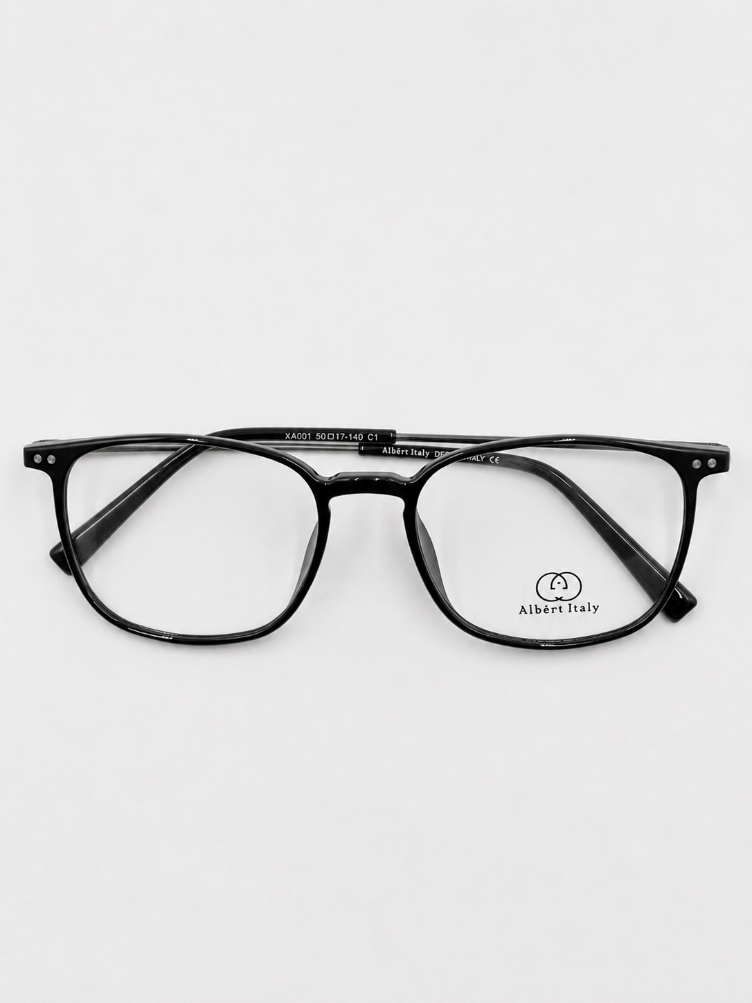 Albert Italy Glossy Black & Silver Square Frame - Image 4