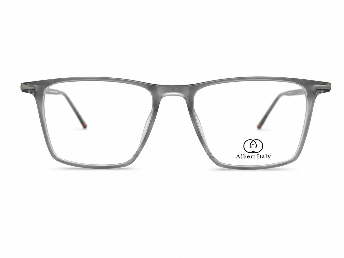 Albert Italy Crystal Clear & Grey-Orange Square Frame