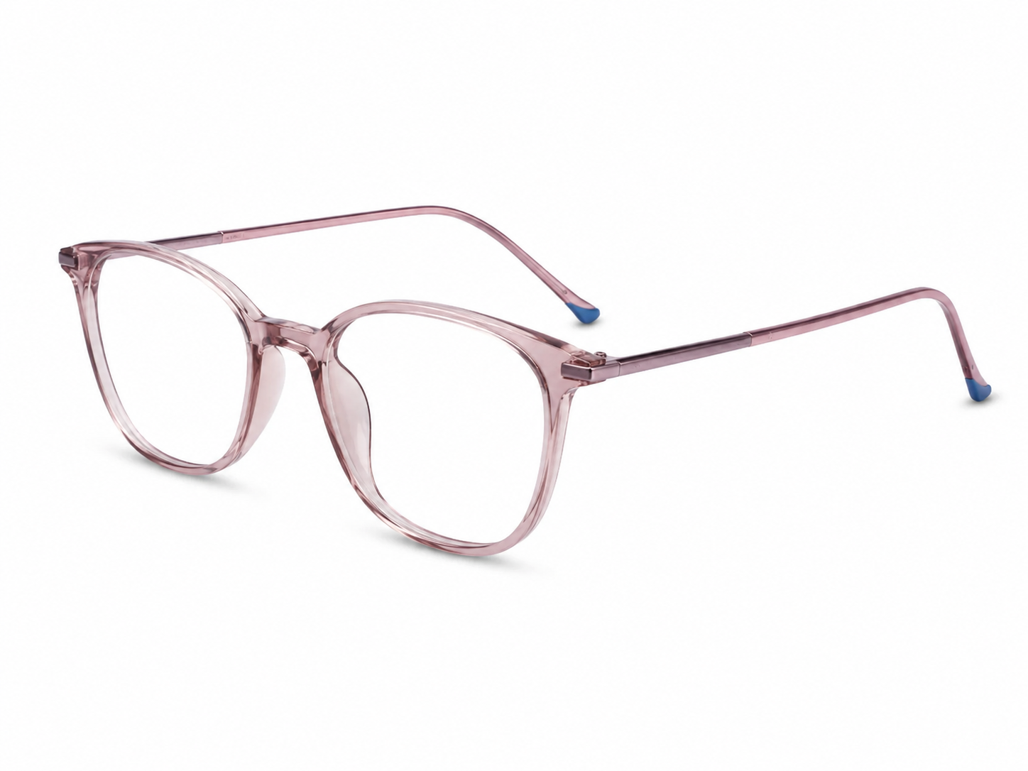 Albert Italy Transparent Pink Round Cat-Eye Frame