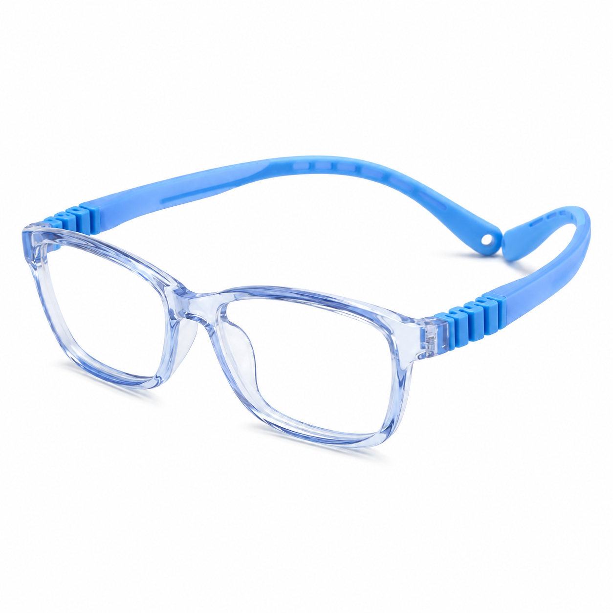 FANDO Kids Grey Blue Rectangular Frame