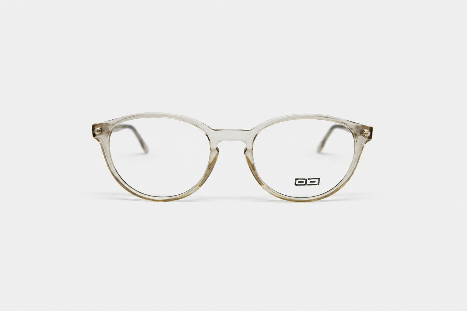 Champagne Crystal Round Full Rim Frame