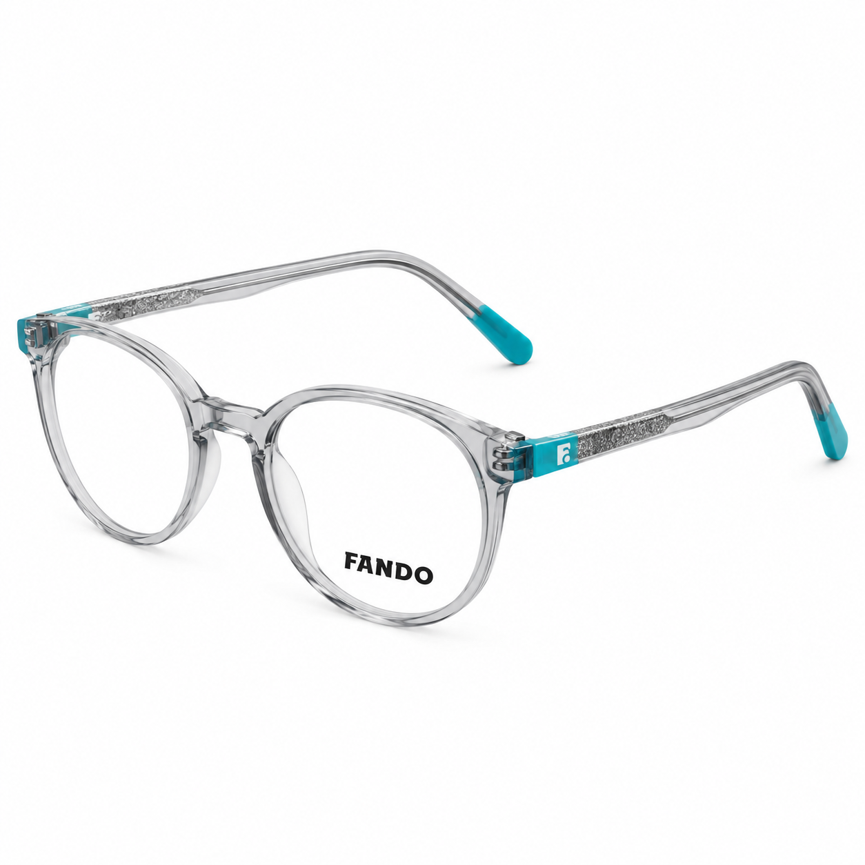 FANDO Crystal Clear & Pink Round Panto Frame