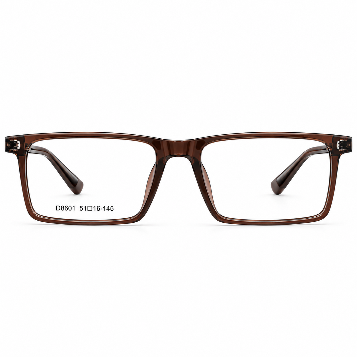 JET Glossy Brown Tortoise Rectangular Acetate Frame - Image 2