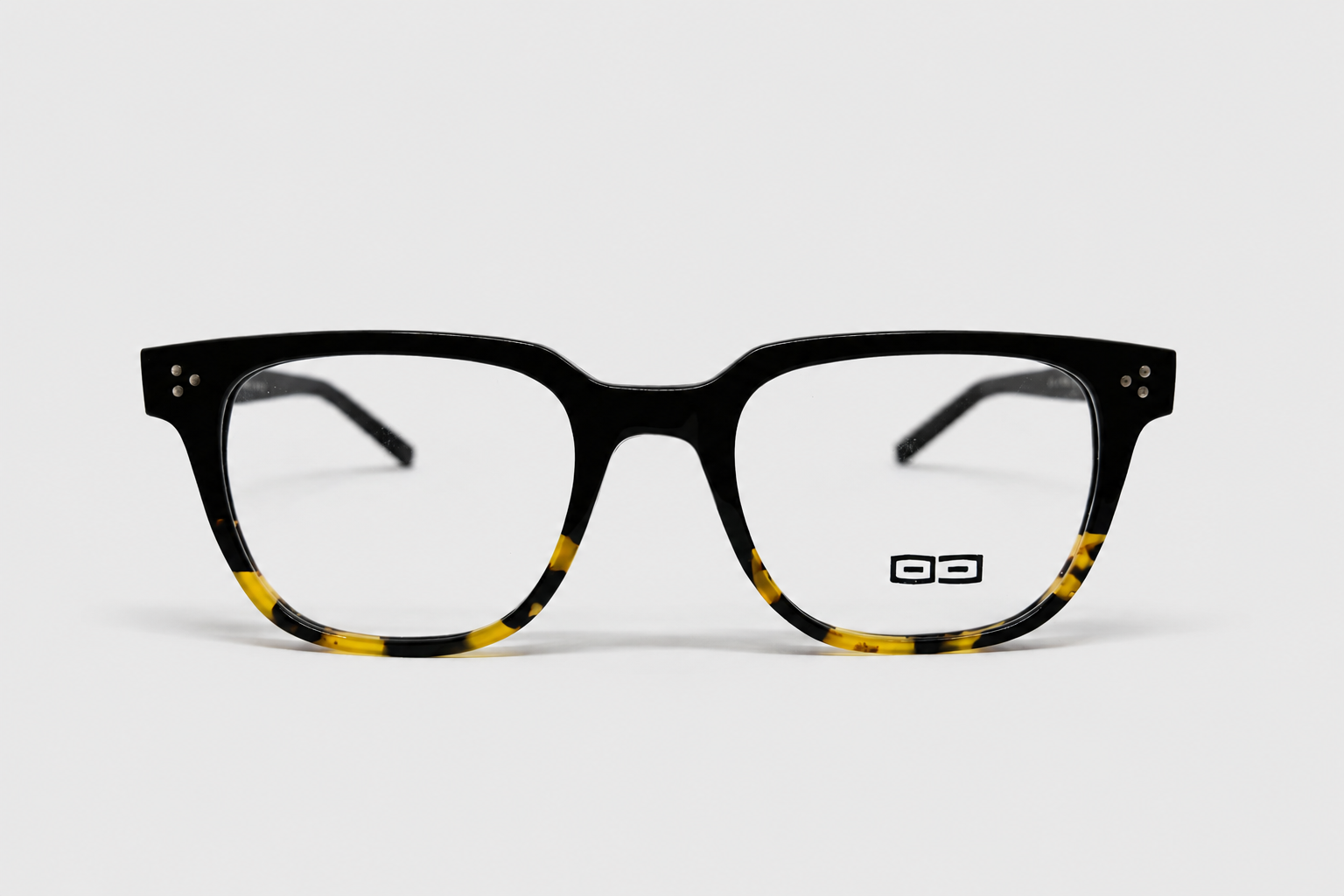 O3 Black & Yellow Tortoise Full Rim Square Frame