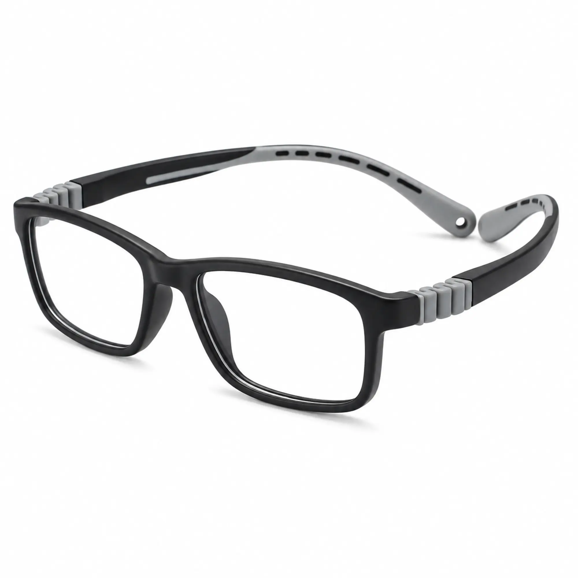 FANDO Matte Black & Grey Rectangular TR90 Frame