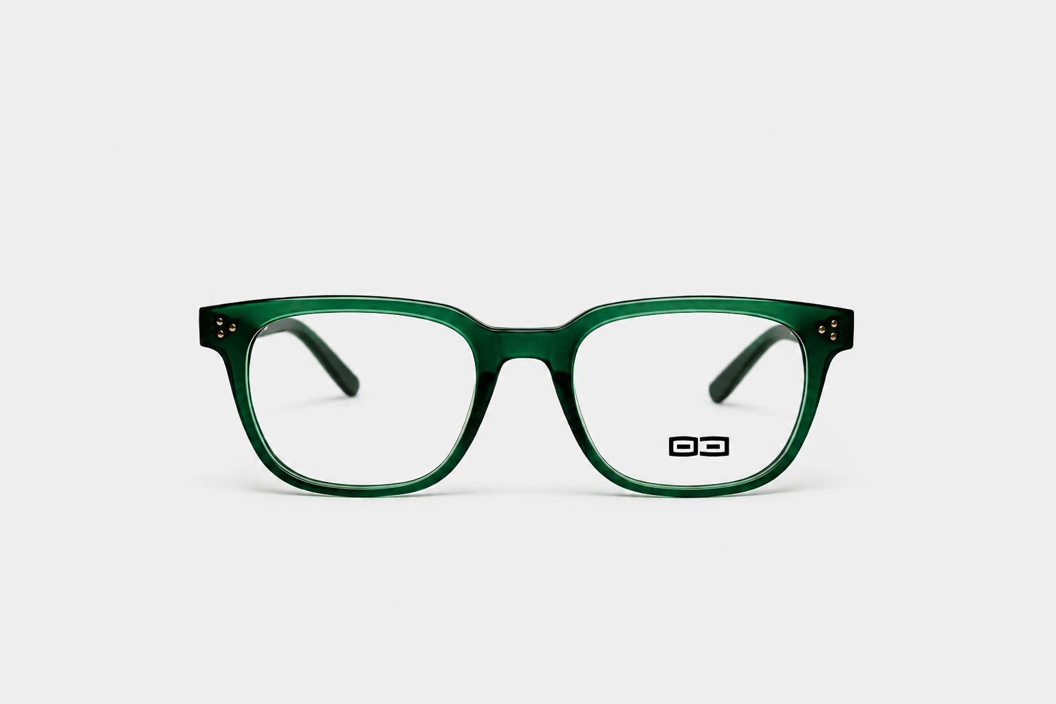O3 Translucent Green Rectangular Full Rim Eyeglass Frame
