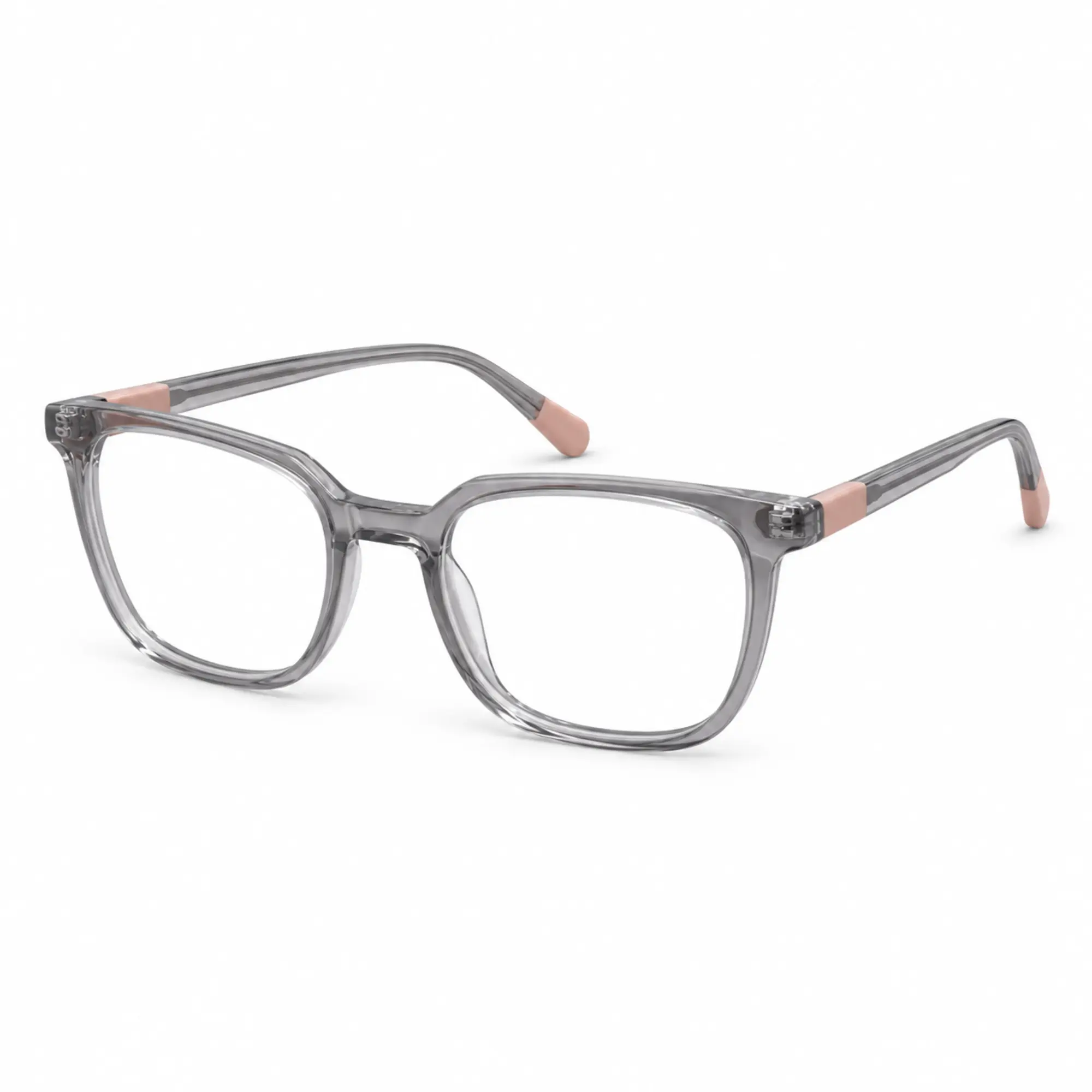 FANDO Smoky Grey Taupe & Blush Square Frame