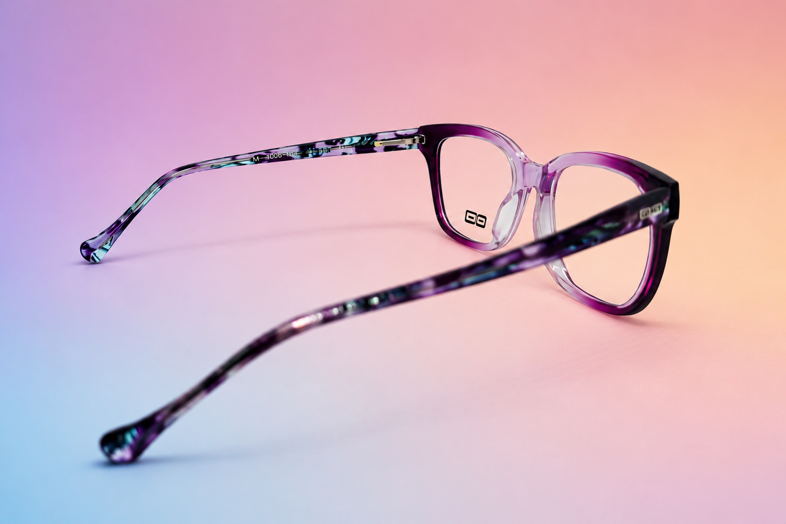 O3 Purple Gradient & Floral Tortoise Square Frame - Image 4