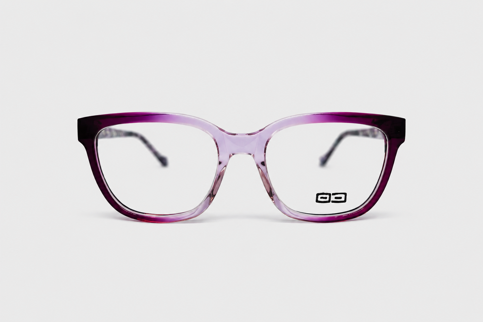 O3 Purple Gradient & Floral Tortoise Square Frame